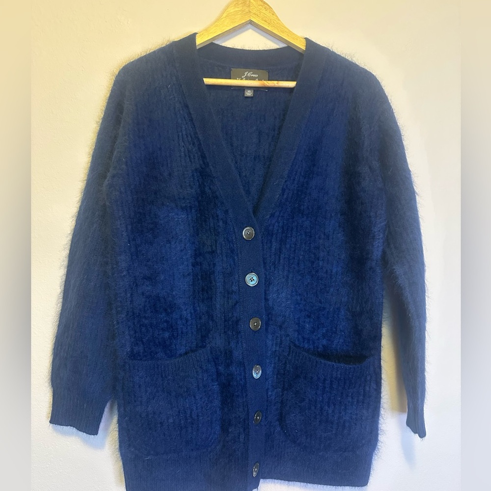 J Crew heavyweight brushed cashmere cardigan